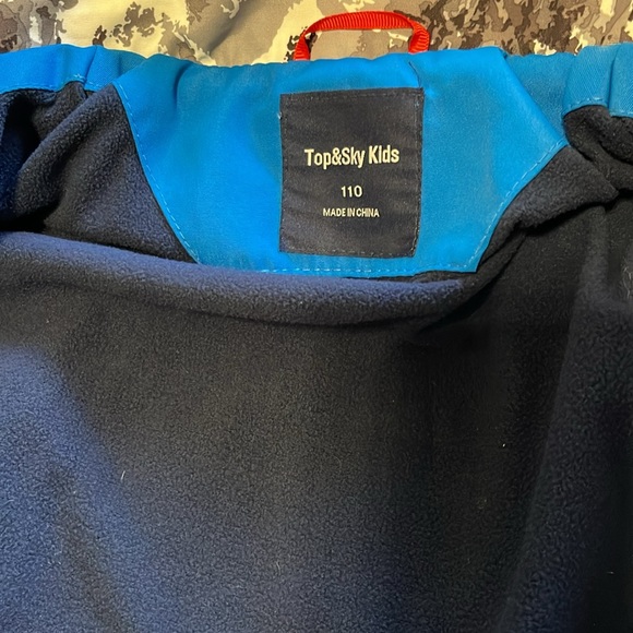 Top & Sky Kids: Waterproof Coat Lightweight Hooded Fleece Lined Raincoat - Picture 7 of 9